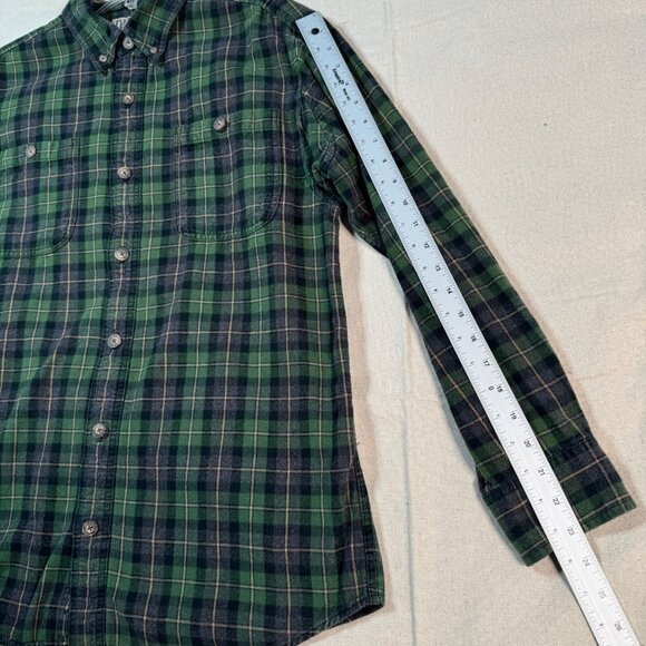 Duluth Trading Co. Blackwatch Plaid Button Up Shirt Men’s M Green Blue - Picture 9 of 11